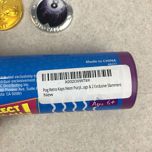 Retro Kaps Pogs 20 Pogs 2 Metal Slammers Storage Tube - Picture 6 of 8